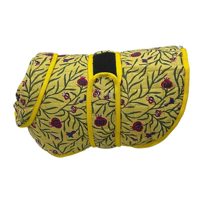 Yellow Elite Printed Super Soft Warm Dog/Cat Jacket for Winter